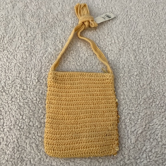 Gold Mini Crochet and Sequin Bag - Picture 6 of 15
